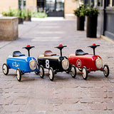 Baghera Rutschauto Racer Rot | Rutschfahrzeug für Kinder - zahlreiche lebensechte Details | Retro Rutschauto für Kinder ab 1 Jahr