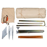 10T Camping-Zelt Desert 10+ wasserdichtes Familienzelt Tipi aus Baumwolle-Mischgewebe + Sonnendach