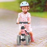 Bammax Kinder Laufrad Lauflernrad Balance Fahrrad ohne Pedale Dreirad Spielzeug für 1 Jahr, Erstes Baby Laufrad für Jungen Mädchen, Empfohlenes Alter: 10-24 Monate, Rosa
