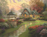 Schmidt Spiele Puzzle 58463 - Thomas Kinkade, Haus mit Brunnen, 1.000 Teile Puzzle