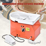 Elektrische Töpferscheibe Maschine 25CM 350W Keramik Clay Maschine Töpferscheibe Formmaschine DIY ton Werkzeug mit Fußpedale und Abnehmbare Waschbecken Keramik Tonformwerkzeug Maschine