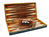 Backgammon Tavla/Dame Holz Koffer Spiel Set Brettspiel - Klassisches Strategiespiel mit 2 in 1 Spielbrett