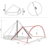 10T Camping-Zelt Desert 10+ wasserdichtes Familienzelt Tipi aus Baumwolle-Mischgewebe + Sonnendach