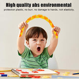 O-Kinee Würfel Spielzeug 12 Stücke 24 Blöcke Magische Geschwindigkeit Würfel Schlange Würfel Magische Schlangen Würfel 3D IQ Spielzeug - für Kinder und Erwachsene (12 Stücke-a)