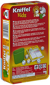 Schmidt Spiele 51245 BMM Kniffel Kids, Bring Mich mit Spiel in der Metalldose, bunt