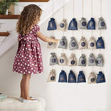 YILEEY Adventskalender zum Selber Befüllen 24 STK, DIY Adventskalender 2020 Jute Stoff Tüten mit Zahlen Aufkleber, Befüllbarer Leer Weihnachtskalender Bastelset Säckchen Set für Kinder Männer Frauen