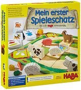 Haba 4278 - Mein erster Spieleschatz Die große Haba-Spielesammlung, 10 unterhaltsame Brett-, Memo- und Kartenspiele ab 3 Jahren in einer Packung, Kindgerechtes Spielmaterial aus Holz