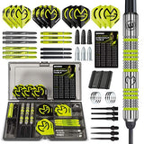 WINMAU Dart Geschenkset - 50-teiliges Dartset mit 4 Sätzen Dartschäften, 4 Sätzen Flüge und Zubehör