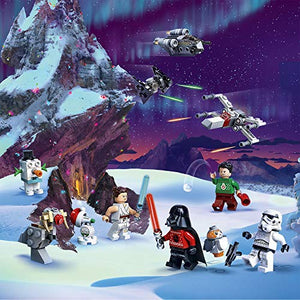 LEGO 75279 Star Wars Adventskalender 2020 Weihnachten Mini Bauset mit legendären Raumschiffen und Charakteren