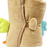 Fehn 071610 Kuscheldecke Eule / Kuschelige Schmusedecke für Babys und Kleinkinder ab 0+ Monaten - zum Kuscheln, als Krabbelunterlage oder Schnuffeltuch, Maße: 100x75cm