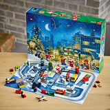 LEGO 60268 City Adventskalender 2020 Weihnachten Mini Bauset mit Kleinstfahrzeugen, Santa Schlitten und Board, Bauset