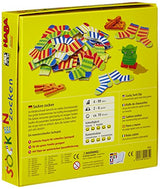 HABA 4465 - Socken zocken, schnelles Suchspiel für 2-6 Spieler von 4-99 Jahren, blitzschnelles Reaktionsspiel mit Tipps zur Sprachförderung, Spiel für die ganze Familie