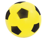 Betzold Softbälle-Set, 3 Stück - Kinder-Softball, Soft-Bälle, Kinder-Ball aus Schaumstoff, Schaumstoffball, besonders weich und griffig, gelb, blau, rot, im Netz, unbeschichtet