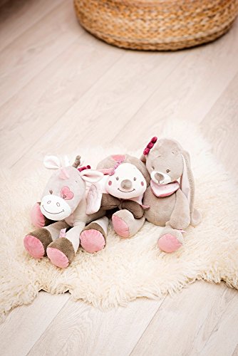 Nattou Kuscheltier Hase Nina, Nina, Jade und Lili, 30 x 17 x 9 cm, Beige/Rosa