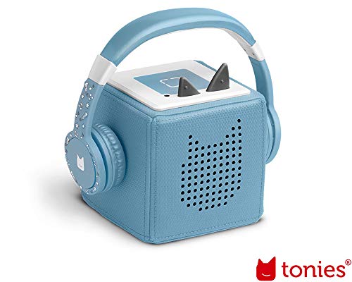 Tonie-Lauscher hellblau: Kinder Kopfhörer passend zur Toniebox - Lautstärke reguliert, Abnehmbares Kabel, Größenverstellbar, Bewegliche Ohrmuscheln