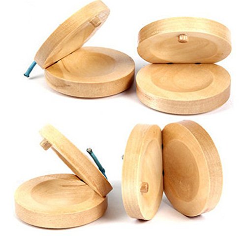 Demarkt Holz Kastagnetten Holz Schlagzeug Musikinstrument Kinder Instrument Werkzeug Spielzeug Zubehör