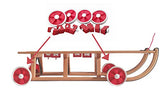 Roll Rodel Bausatz - Tuning Set für alle Holzschlitten / Rollen für Kinderschlitten / Räder für Schlitten aus Holz