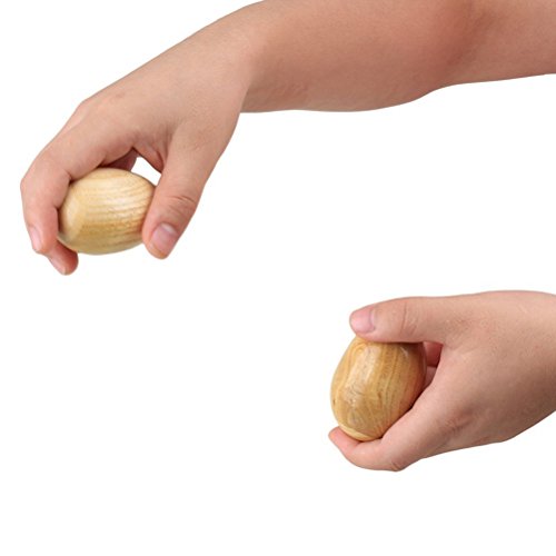 ULTNICE Maracas Egg Shakers Holz Musikinstrumente Spielzeug für Kinder 4 Stücke
