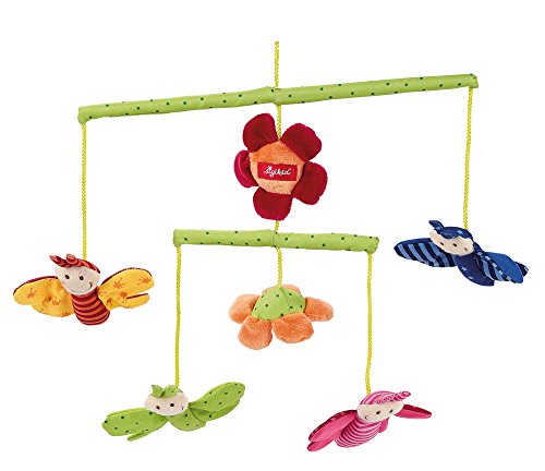 SIGIKID Mädchen und Jungen, Mobile Wiese Hangons, Babyspielzeug, empfohlen ab 0 Monaten, mehrfarbig, 49421