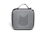 Tonie Transporttasche Anthrazit Grau: Die Box zur Aufbewahrung von bis zu 20 Tonies Hörfiguren - Leicht, Abwaschbar, Reißverschluss, 17,5x17,5 cm