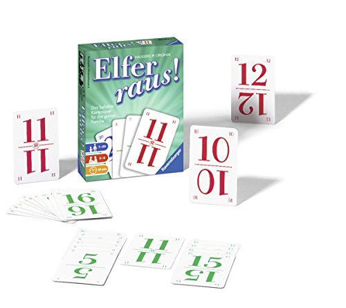 Ravensburger Elfer raus, Kartenspiel und Gesellschaftsspiel, Familienspiel für 2 - 6 Spieler, Spiel ab 7 Jahre