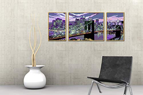 Ravensburger Malen nach Zahlen 28951 - Skyline von New York - Perfektes Malergebnis durch hochwertiges Künstlerzubehör, ohne Rahmen