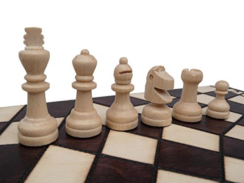 ChessEbook Schachspiel für Drei, 40 x 35 cm, Holz