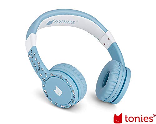 Tonie-Lauscher hellblau: Kinder Kopfhörer passend zur Toniebox - Lautstärke reguliert, Abnehmbares Kabel, Größenverstellbar, Bewegliche Ohrmuscheln