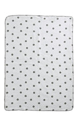 Meyco 1541052 Babydecke/Kuscheldecke Classic Basic, 100 x 150 cm, grau/weiß mit Punkten