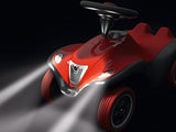 BIG - Bobby Car Next - Deluxe Variante, Kinderfahrzeug mit LED-Front Scheinwerfer, Flüsterreifen und weichem Sitz, belastbar bis zu 50kg, Rutschfahrzeug für Kinder ab 1 Jahr, rot