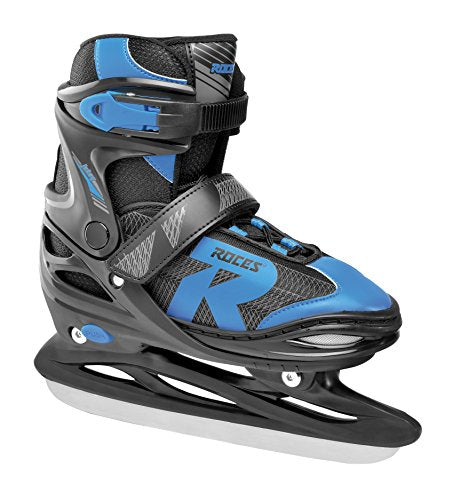 Roces Kinder Jokey Ice 2.0 Verstellbarer Schlittschuh, Black/Astro Blue