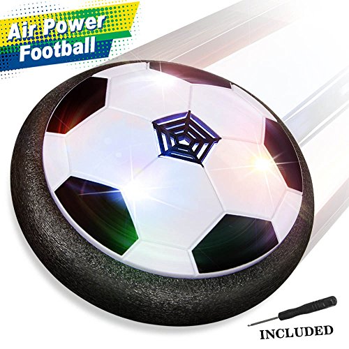 Baztoy Air Power Fußball Hover Power Ball Indoor Fußball mit LED Beleuchtung, Perfekt zum Spielen in Innenräumen ohne Möbel oder Wände zu beschädigen