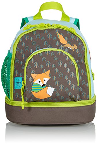 LÄSSIG Kinder Mini Rucksack mit Brustgurt für Kindergarten, 3,5L , Braun (Little Tree Fox)