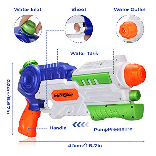 Ucradle 2 × Wasserpistolen, groß 1.2L