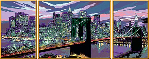 Ravensburger Malen nach Zahlen 28951 - Skyline von New York - Perfektes Malergebnis durch hochwertiges Künstlerzubehör, ohne Rahmen