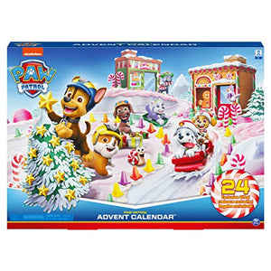 PAW Patrol 6059302 - Adventskalender 2020 mit Sammelfiguren und Winterlandschaft