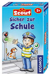 KOSMOS 7105380 Scout: Sicher zur Schule, Verkehrsregeln lernen mit Spaß, Mitbringspiel für Kinder ab 5 Jahren