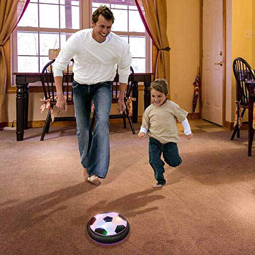 Baztoy Air Power Fußball Hover Power Ball Indoor Fußball mit LED Beleuchtung, Perfekt zum Spielen in Innenräumen ohne Möbel oder Wände zu beschädigen