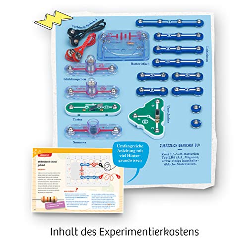 KOSMOS 620530 Easy Elektro - Light. Erste elektrische Stromkreise. Spielerisch die Elektrizität entdecken. Experimentierkasten zu Elektrotechnik.