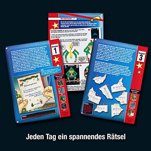 Kosmos Die drei ??? Adventskalender 2020 Löse die 24 spannenden Rätsel der mysteriösen Spielfiguren, Spielzeug-Adventskalender für Kinder ab 8 Jahre, Krimi Geschichte bis Weihnachten