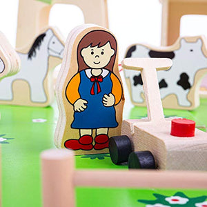 Bigjigs Toys Spielbauernhof, für Kindergartenkinder