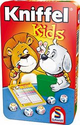 Schmidt Spiele 51245 BMM Kniffel Kids, Bring Mich mit Spiel in der Metalldose, bunt