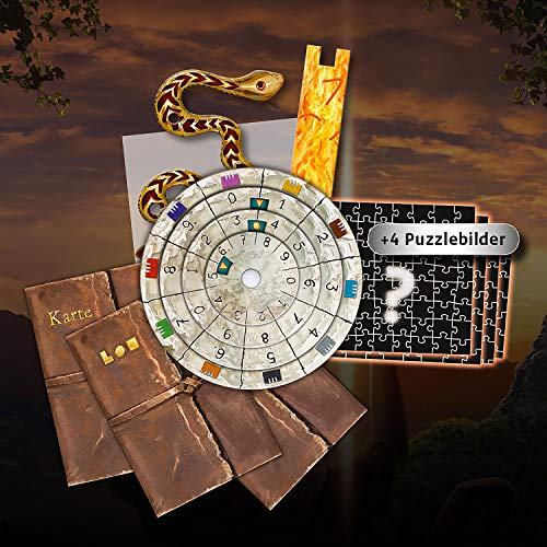 KOSMOS 692094 EXIT - Das Spiel + Puzzle - Der verschollene Tempel, Level: Einsteiger, Escape Room Spiel mit Puzzle
