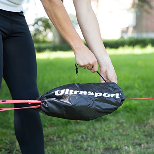 Ultrasport Slackline mit Ratsche inkl. Tragetasche, Slack Line für Anfänger, Kinder und Familien, in zwei verschidenen Größen, erhältlich mit und ohne Baumschutz, Slackline-Set, Fitness Slackline