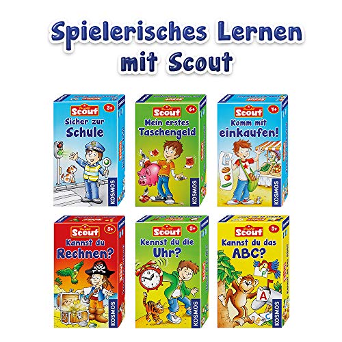 KOSMOS 7105380 Scout: Sicher zur Schule, Verkehrsregeln lernen mit Spaß, Mitbringspiel für Kinder ab 5 Jahren