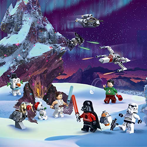 LEGO 75279 Star Wars Adventskalender 2020 Weihnachten Mini Bauset mit legendären Raumschiffen und Charakteren