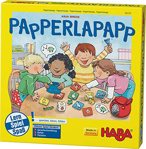 HABA 302372 - Papperlapapp, Lernspielsammlung mit 6 Spielen für Kinder ab 3 Jahren, Lernspiele zur Förderung der Sprachentwicklung, beliebter Haba-Klassiker