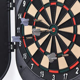 HOMCOM Elektronische Dartscheibe Dartboard Dart-Set mit 6 Darts Schwarz+Orange 26 Spiele und 185 Trefferoptionen für 8 Spieler 46,5 x 4,4 x 50,5 cm